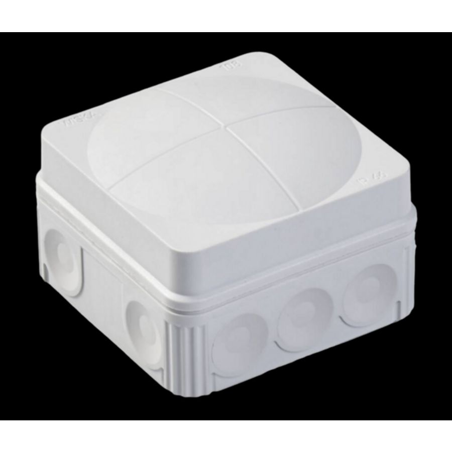 Kunststof kabeldoos 76x76x51mm membraaninvoer: 10 zij 2 onder, grijs (COMBI108LG) VVE=10