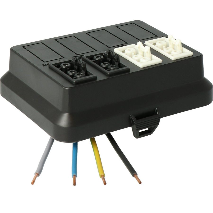 AK2-W8Deksel4x3p (2+2 geschakeld) zwart VVE=10