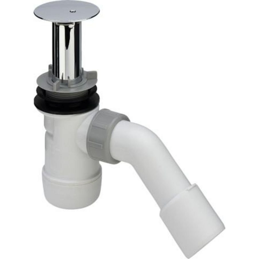 Douchebaksifon Duoplex m/ uittr. standpijp v. 52mm gat