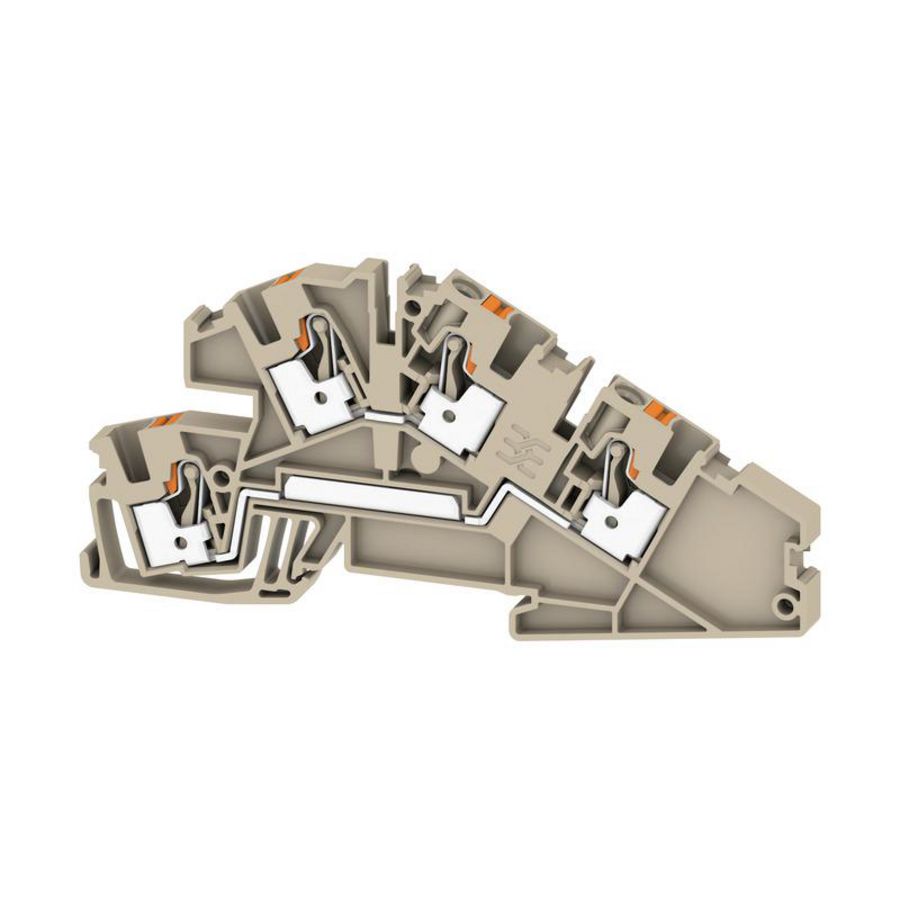 Installatieklem PUSH IN d.beige 4mm2 3 2669070000 VVE=25
