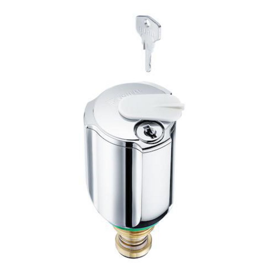 Greep SECUR incl. bovendeel 1/2" vergrendelbaar chroom