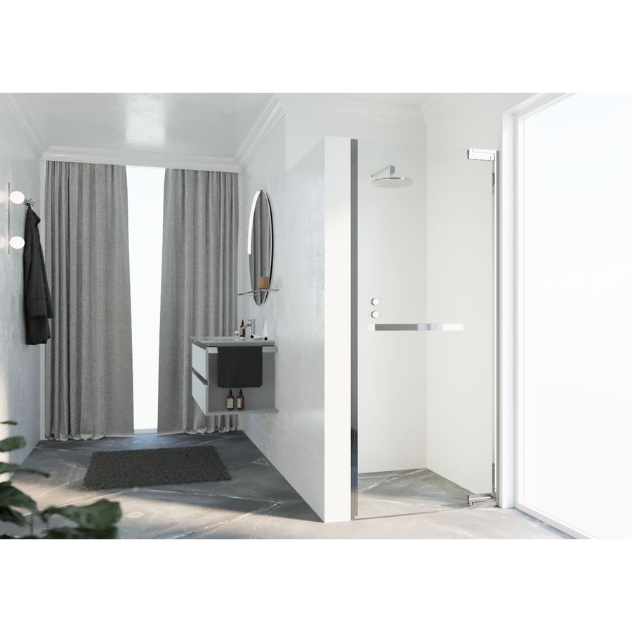 Douche draaideur N180 type 1B 100 bereik 985-1000x2000mm helder glas chroom