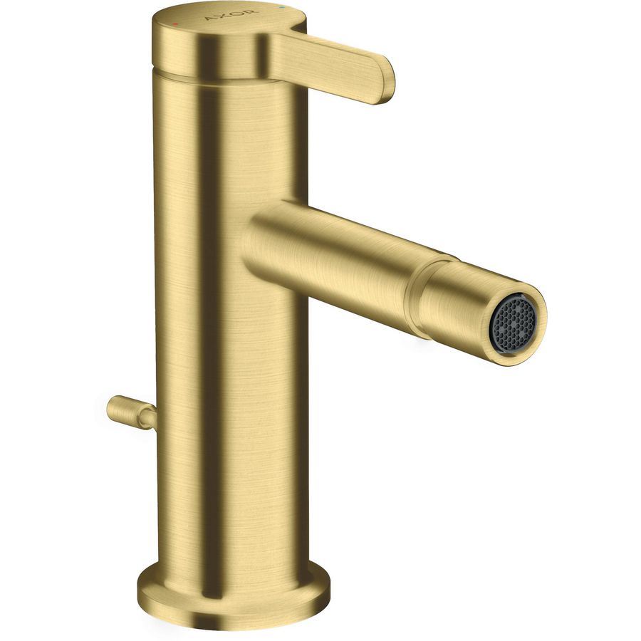 Bidetmengkraan AXOR One eengreeps PopUp trekwaste Brushed Brass