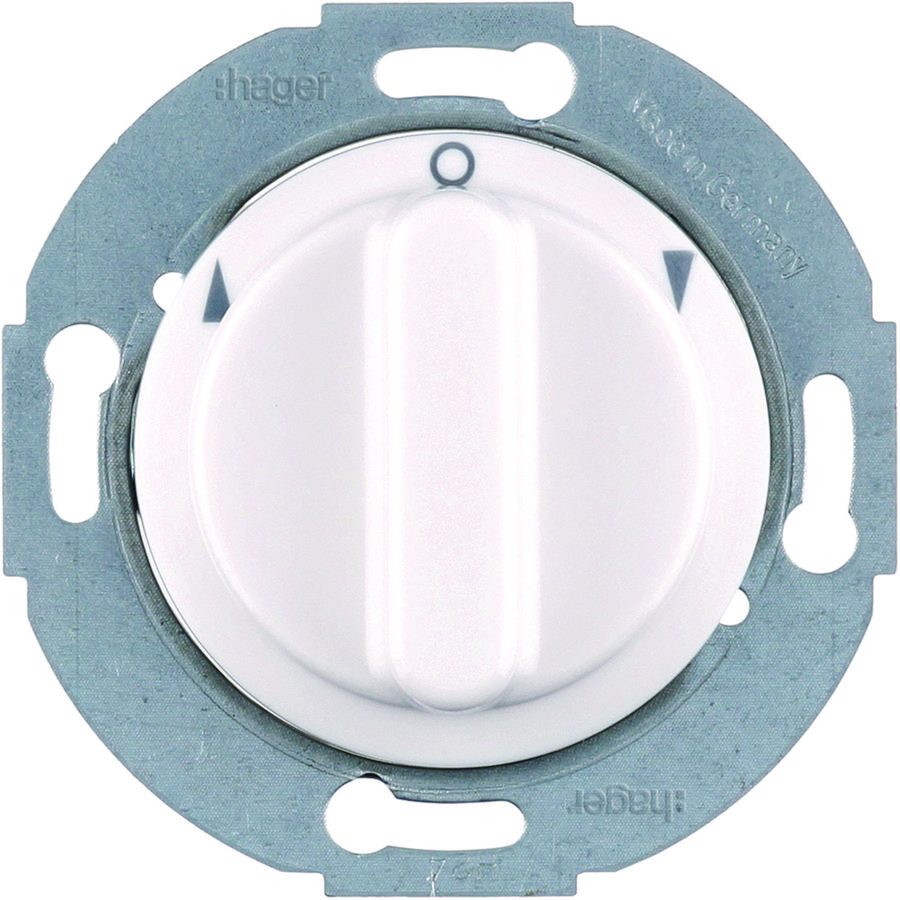 Jaloezie-draaischakelaar 1-polig+knop Serie 1930/Glas polarw