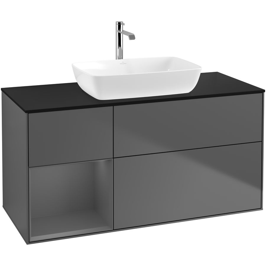 Wastafelonderkast Finion 1200x603x501mm Antr. Matt Lacquer G822GKGK