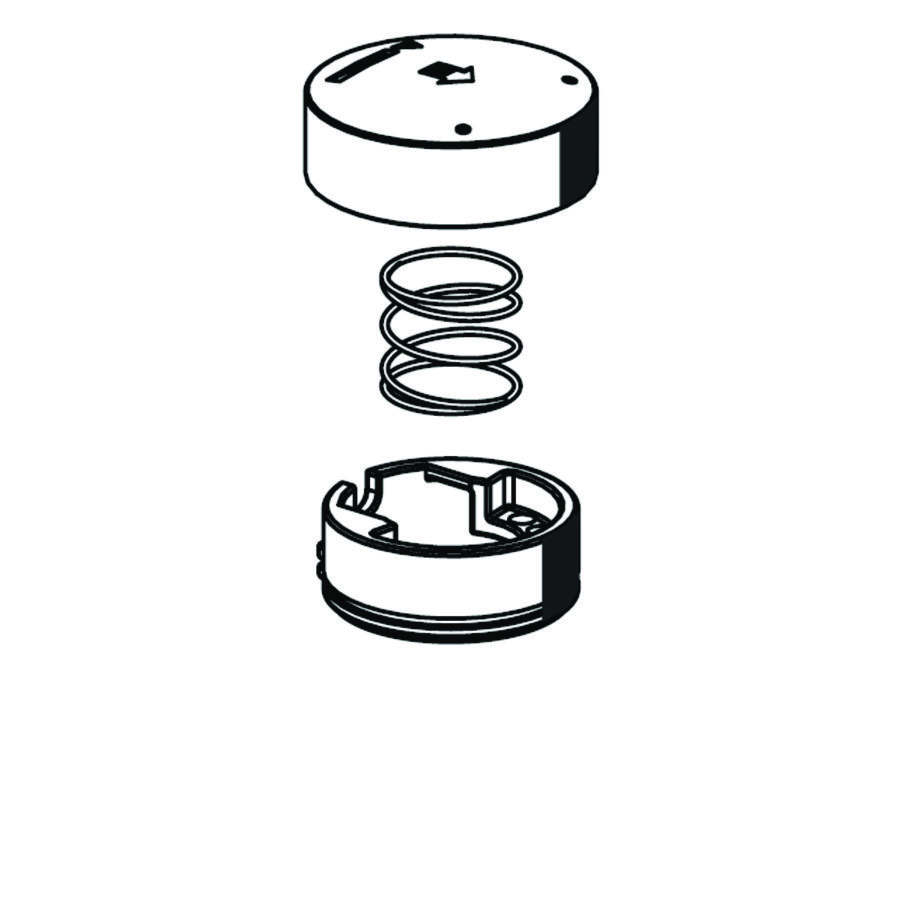 Bedieningsknop PETIT SC-Mmet drukveer en beschermring chroom