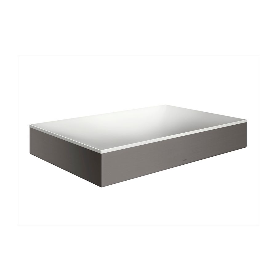 B&B waskom 600 zonder kraangat /overl wi-Brushed Black Chrome AX Suite