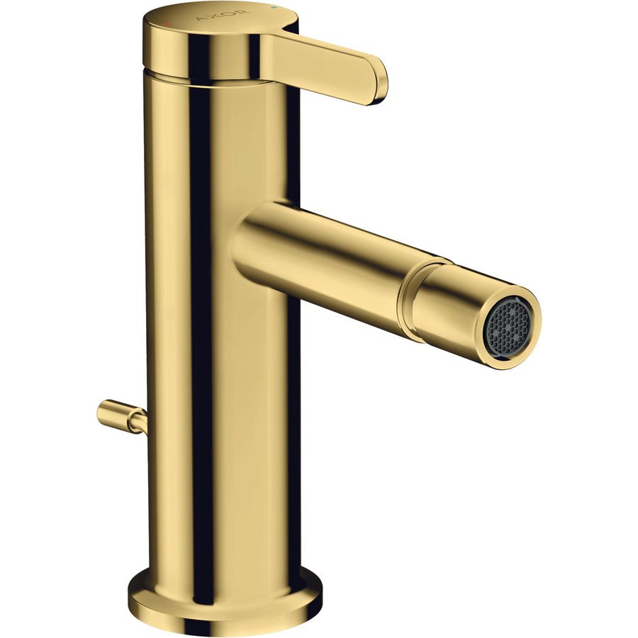 Bidetmengkraan AXOR One eengreeps PopUp trekwaste Polished Gold-Optic