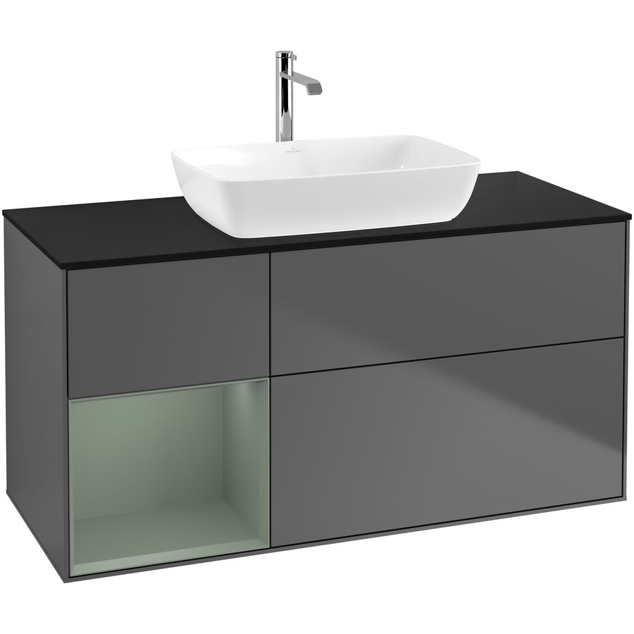 Wastafelonderkast Finion 1200x603x501mm Antr. Matt Lacquer G822GMGK