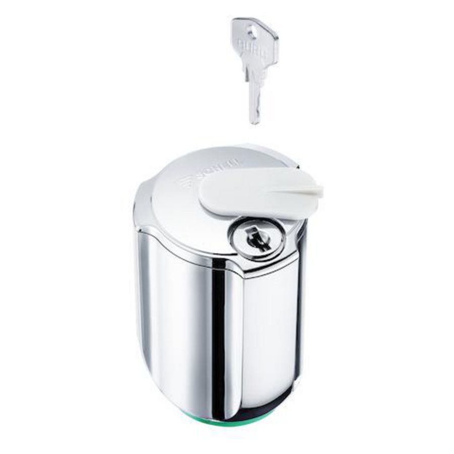 Greep SECUR vergrendelbaar met aanslagbus 1/2" chroom