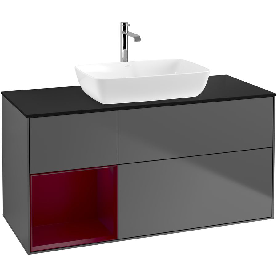 Wastafelonderkast Finion 1200x603x501mm Antr. Matt Lacquer G822HBGK