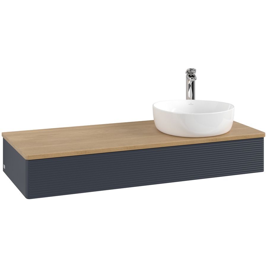 Wastafelonderkast Antao 1200x190x500mm Mid.Blue Matt Lacquer K12151HG