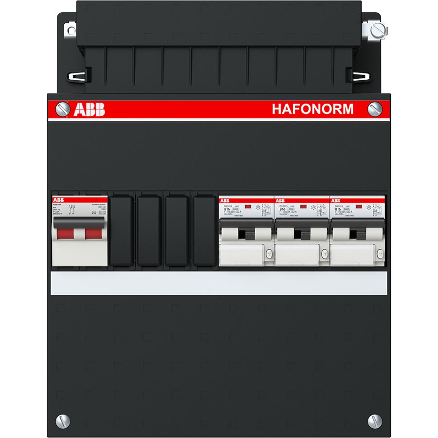 Groepenkast 3x 16A/30mA + HS 1-fase