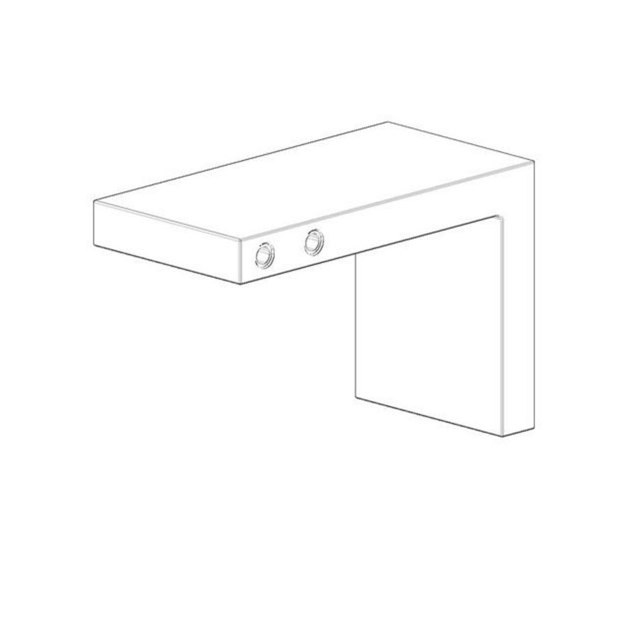 Handdoekhouder en toiletrolhouder links 45x60x90mm chr