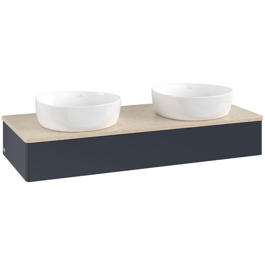 Wastafelonderkast Antao 1200x190x500mm Mid.Blue Matt Lacquer K13013HG