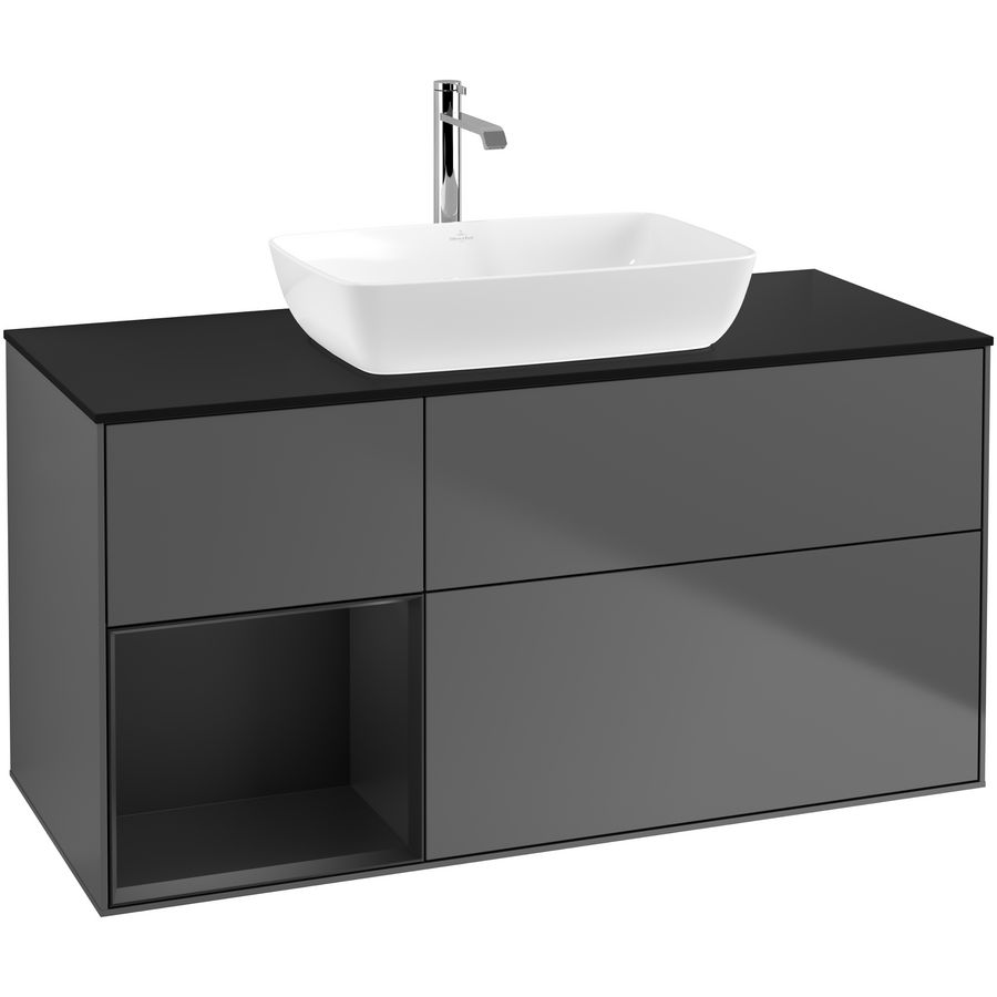 Wastafelonderkast Finion 1200x603x501mm Antr. Matt Lacquer G822PDGK