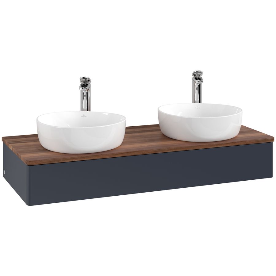 Wastafelonderkast Antao 1200x190x500mm Mid.Blue Matt Lacquer K13052HG