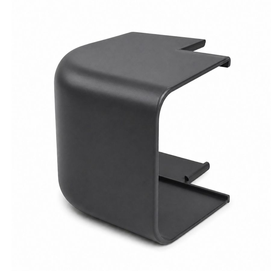 Buitenbocht rond 90° 125x75mm antraciet grijs PVC RAL7016