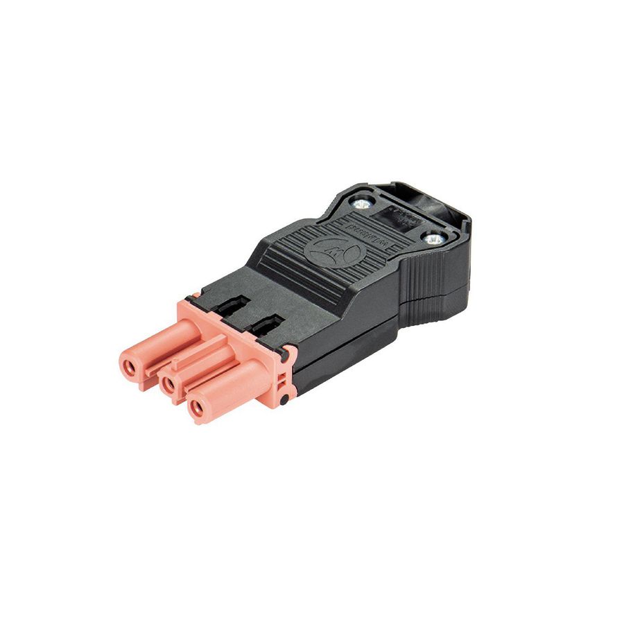 Kabelsteker GST18I3 female zalmrood schroef VVE=50