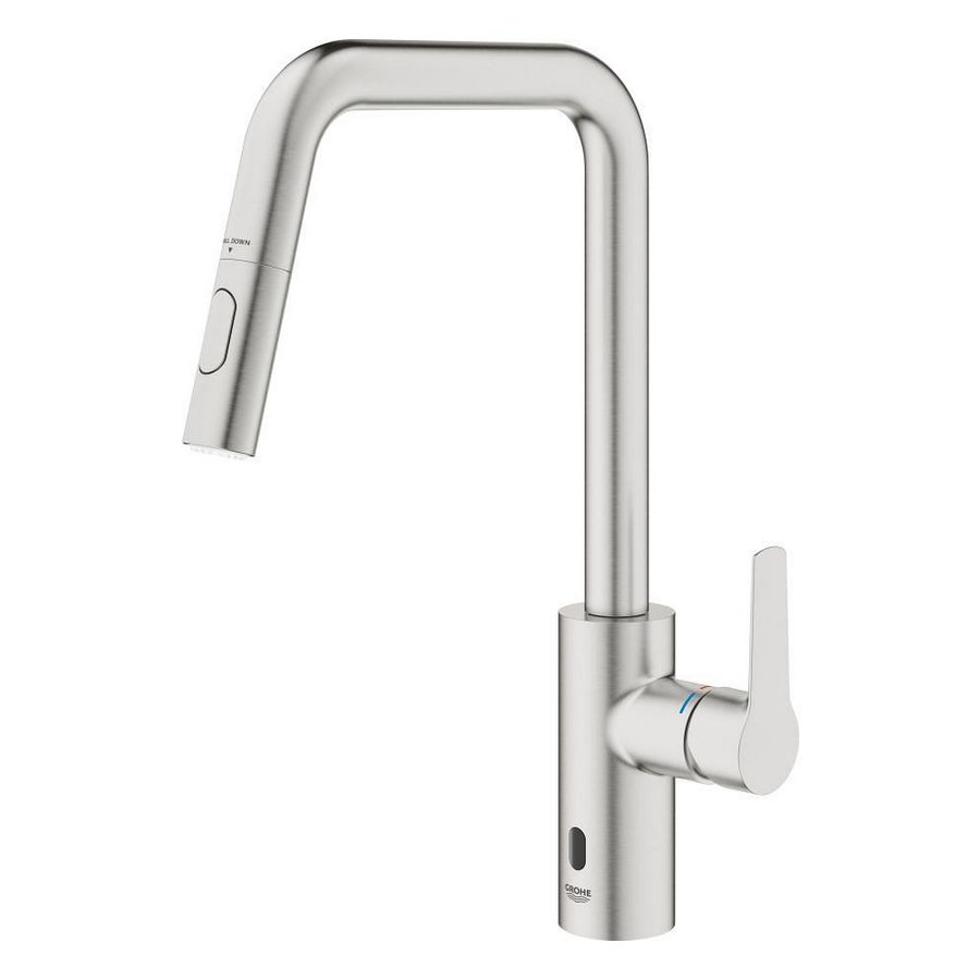 Keukenmengkraan Start E Hybride infrarood U-uitloop supersteel uittrekbare Dual Spray