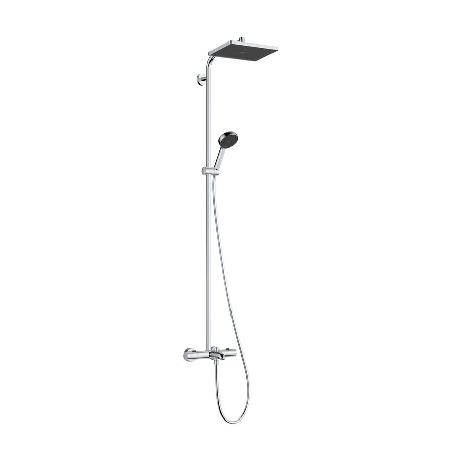 Activera Q Showerpipe 290/180 1 straalsoort EcoSmart met badthermostaat Ecostat Fine chroom