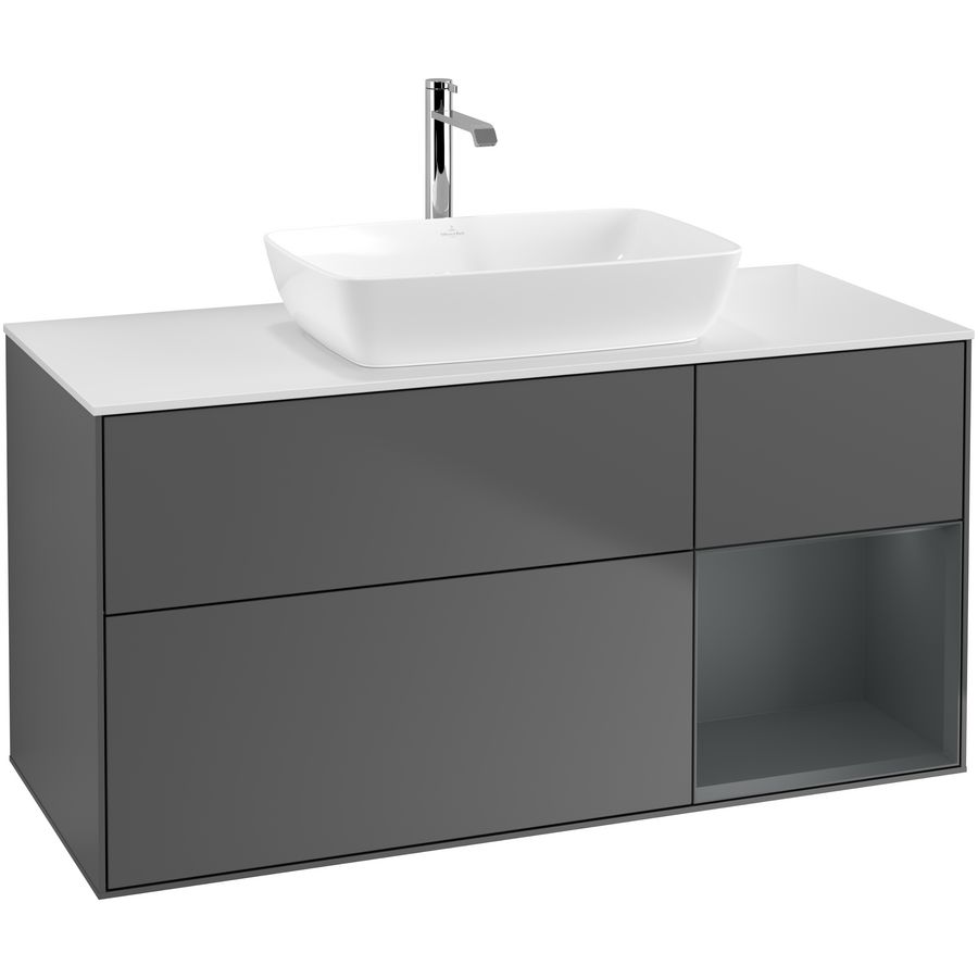 Wastafelonderkast Finion 1200x603x501mm Antr. Matt Lacquer G831HGGK