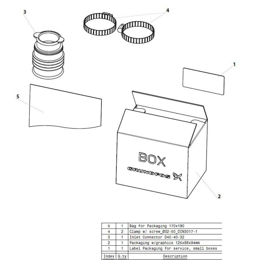 Second inlet s. D50/40/39 WC-3/CWC-3/C-3
