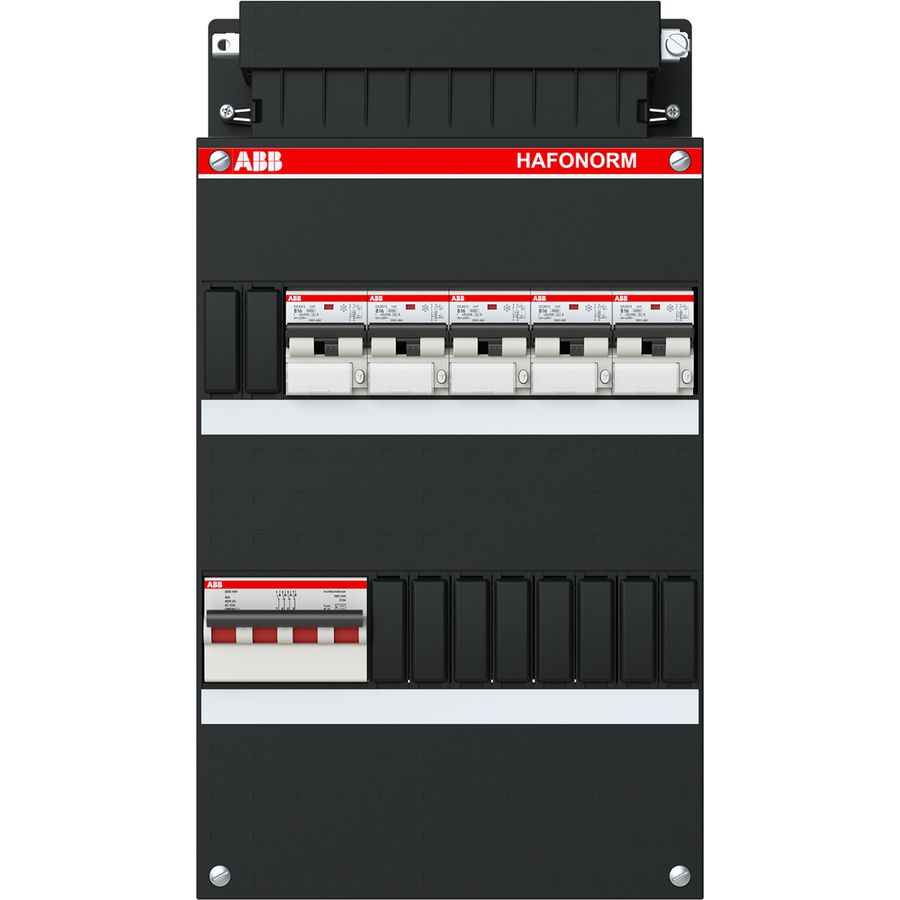 Groepenkast 5x 16A/30mA + HS 3-fase