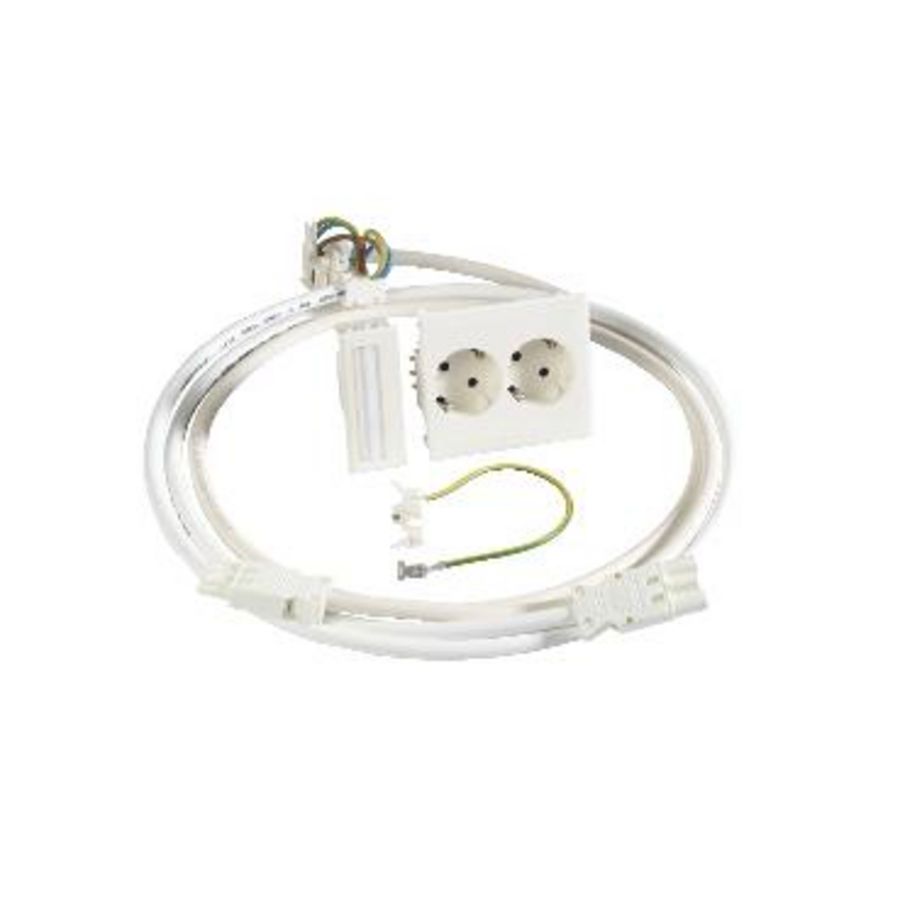 CYB-PS contactdoos 2-voudig RA Snelmontage 3x 2,5mm² TV 2x 1,1m Wieland -