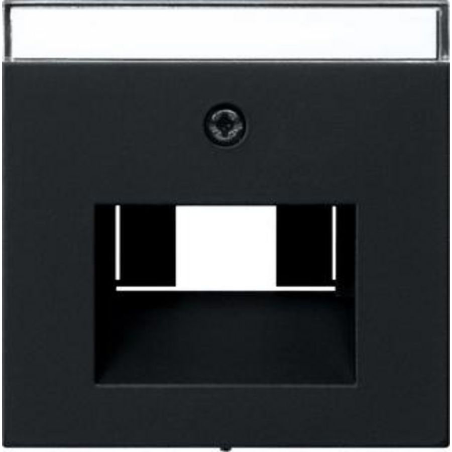 Afdekking TK UAE/IAE- + netwerkaansluitdoos System 55 zwart m
