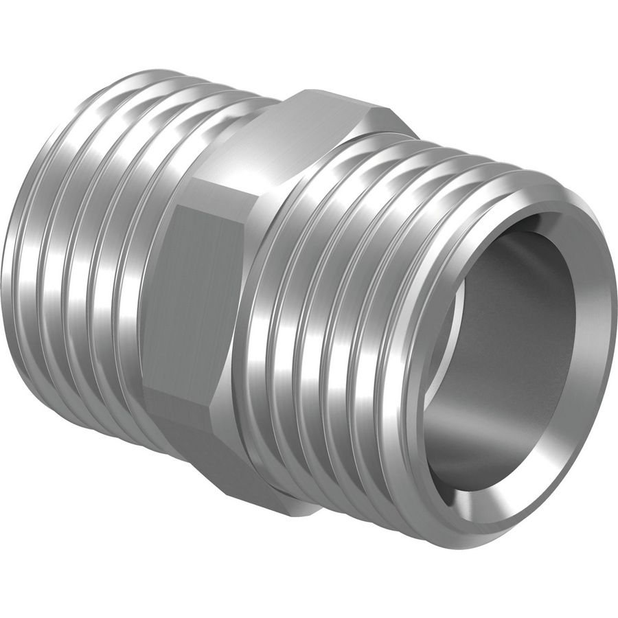 Dubbele nippel vernikkeld 1/2"bt.