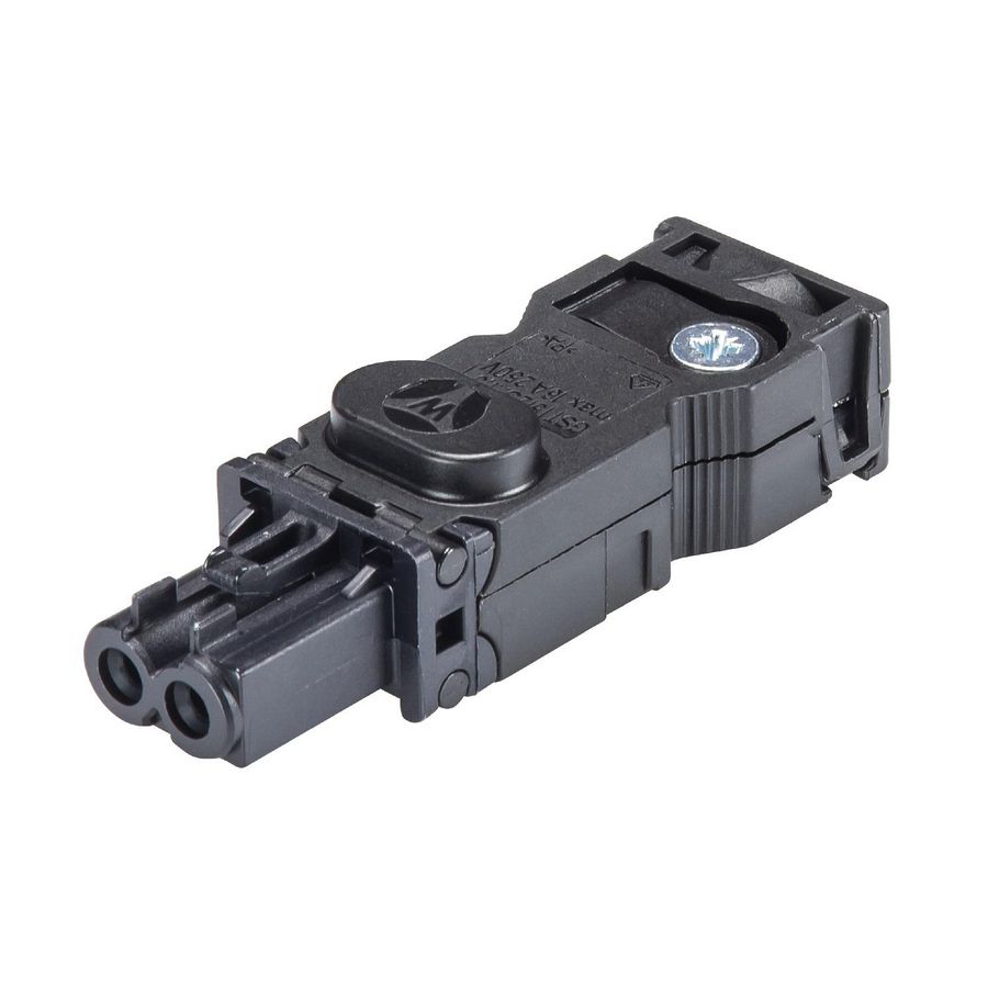 Kabelsteker GST15I2 female schroef zwart VVE=100