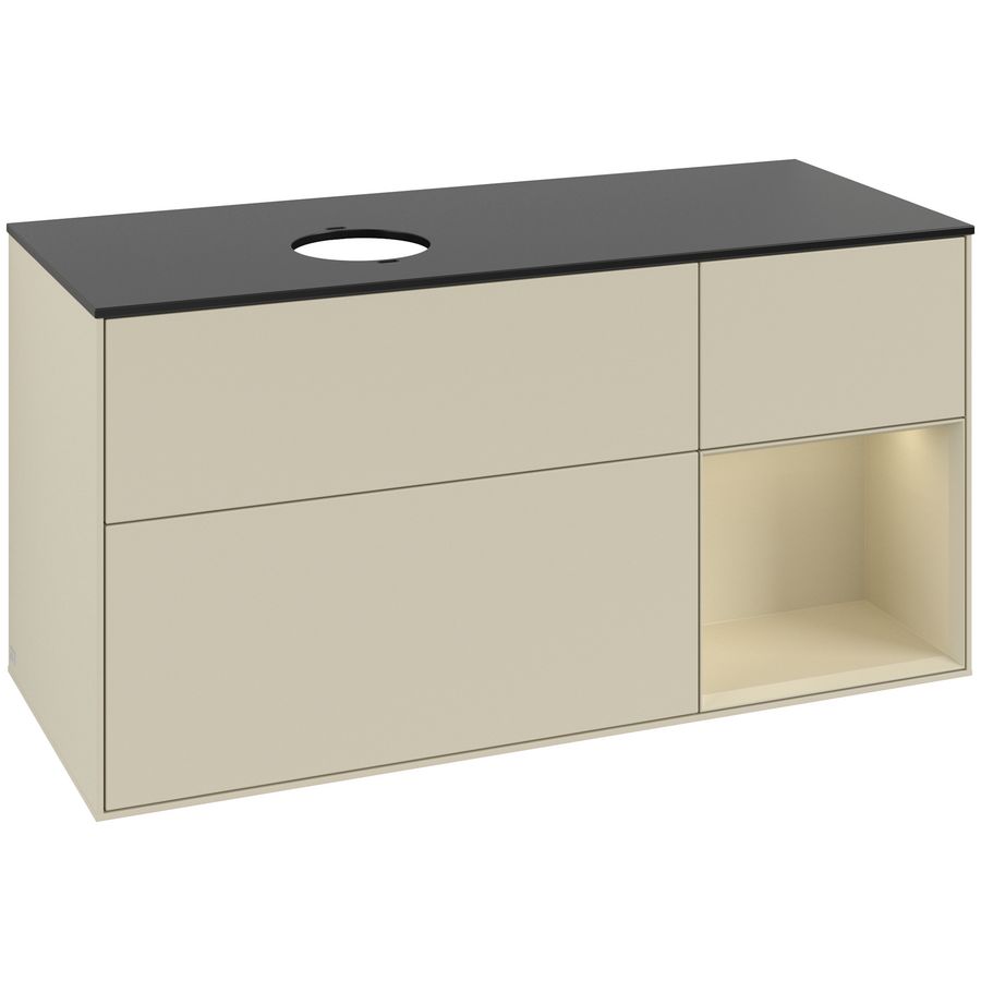 Wastafelonderkast Finion 1200x603x501mm S.Grey Matt Lacquer FA52HJHJ