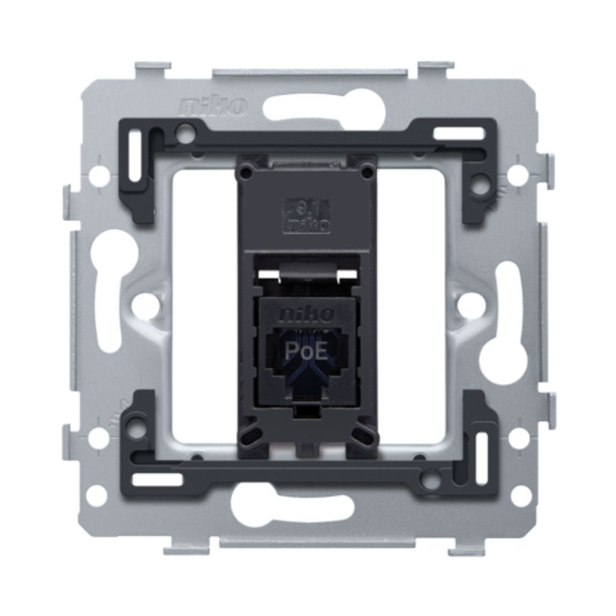 Mechanisme 1RJ45-aansl. UTP Cat. 6A PoE++ vlak