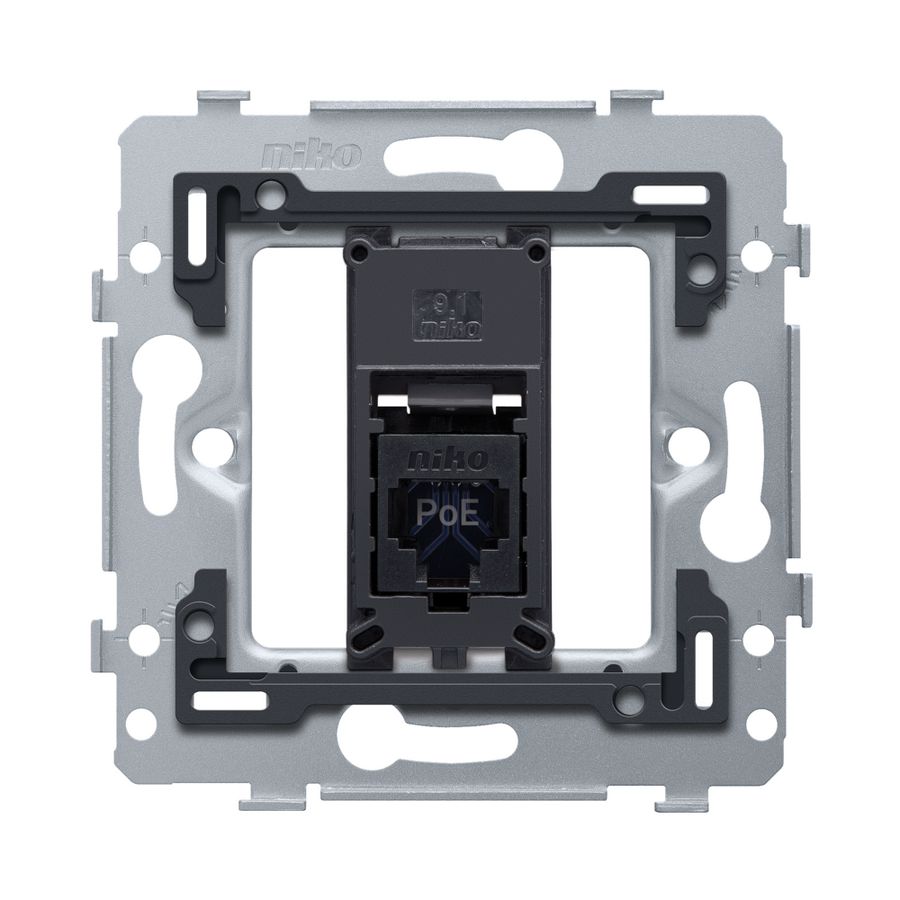 Mechanisme 1RJ45-aansl. UTP Cat. 6A PoE++ vlak
