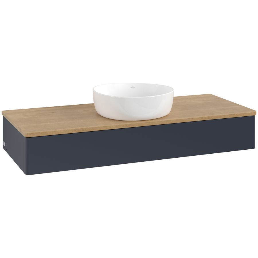 Wastafelonderkast Antao 1200x190x500mm Mid.Blue Matt Lacquer L10011HG