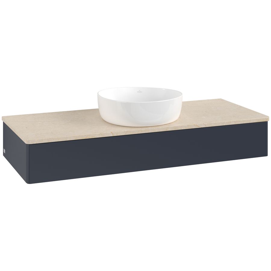 Wastafelonderkast Antao 1200x190x500mm Mid.Blue Matt Lacquer L10013HG