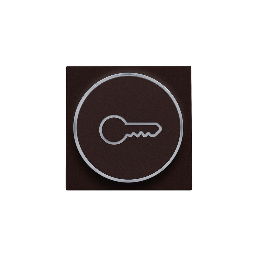 Afwerkingsset doorschijnende ring sleutelsymb. 6A d.brown c.
