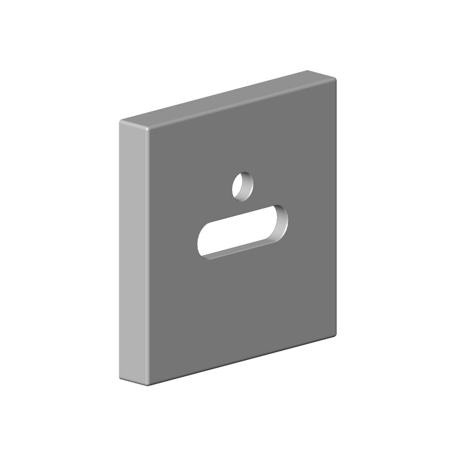 Rozet badinloop 60X60X9mm-BG