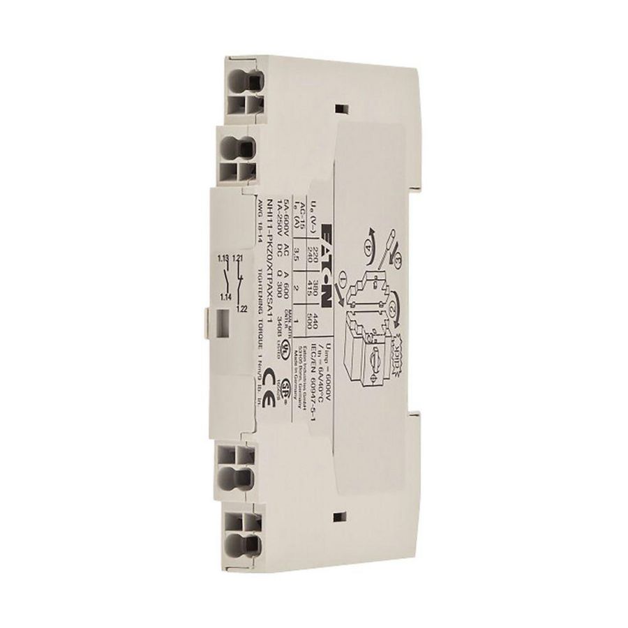 Hulpcontact PKZ zijmontage 1m1v Push-in VVE=5