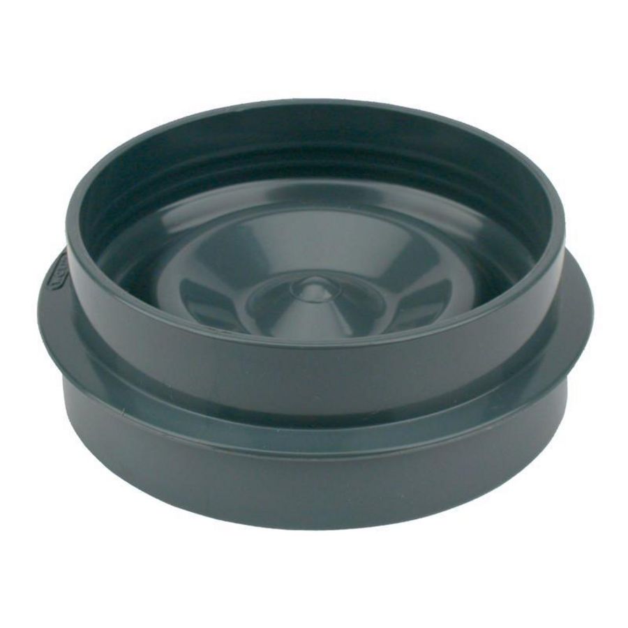 PVC combikap 125mm grijs