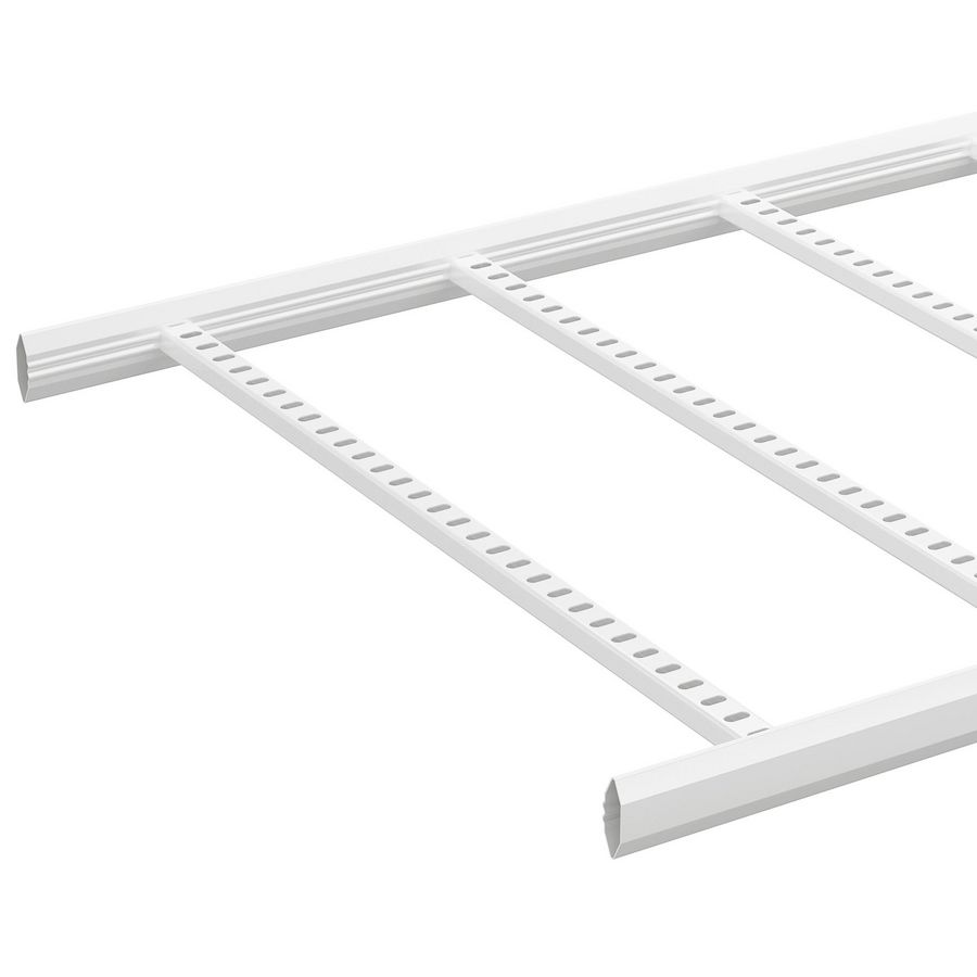 Lengte a 3m. Kabelladder gesl. zijprofiel 55x800mm zinkpox wit RAL9010