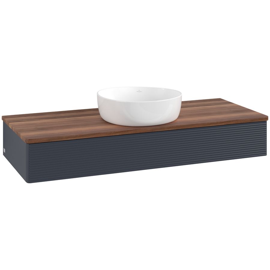 Wastafelonderkast Antao 1200x190x500mm Mid.Blue Matt Lacquer L10112HG