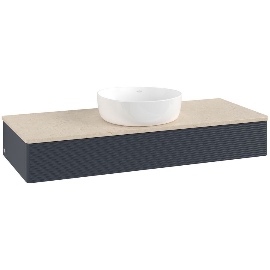 Wastafelonderkast Antao 1200x190x500mm Mid.Blue Matt Lacquer L10113HG