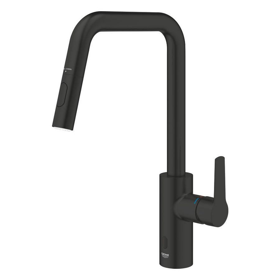 Keukenmengkraan Start E Hybride infrarood U-Uitloop matte black uittrekbare Dual