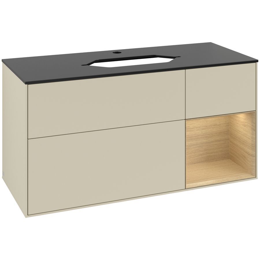 Wastafelonderkast Finion 1200x603x501mm S.Grey Matt Lacquer F302PCHJ