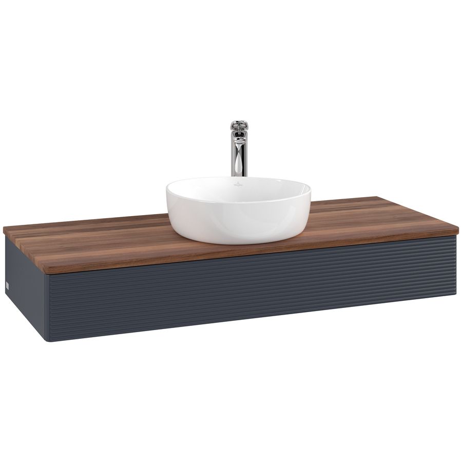Wastafelonderkast Antao 1200x190x500mm Mid.Blue Matt Lacquer L10152HG