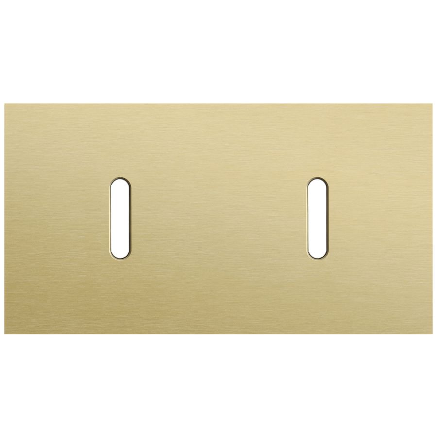 Tweevoudige afdekpl. horizontaal 71mm centerafstand twee enk