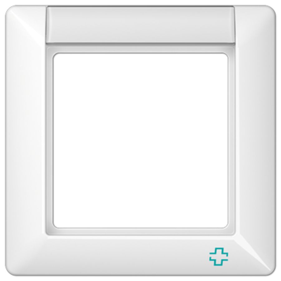 Afdekraam alpin wit m.tekstvak 1-voudig ABAS VVE=10