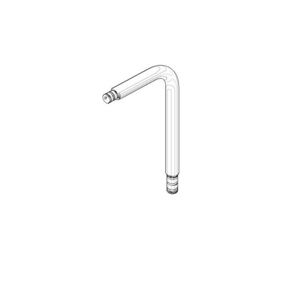 Uitloop 228x377x30mm chr